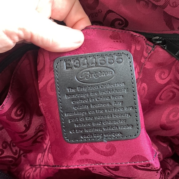 Brighton black nylon tote with leather trim pre loved - Picture 9 of 11